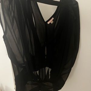 Lux sheer black blouse from urban outfitters
